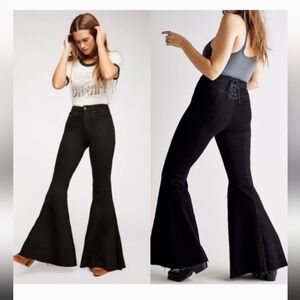 We The Free Black Flare Jeans